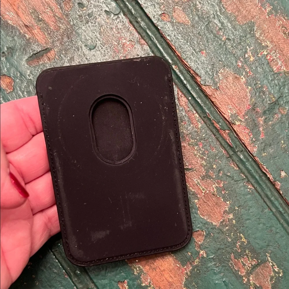 Apple Black Leather Card Holder